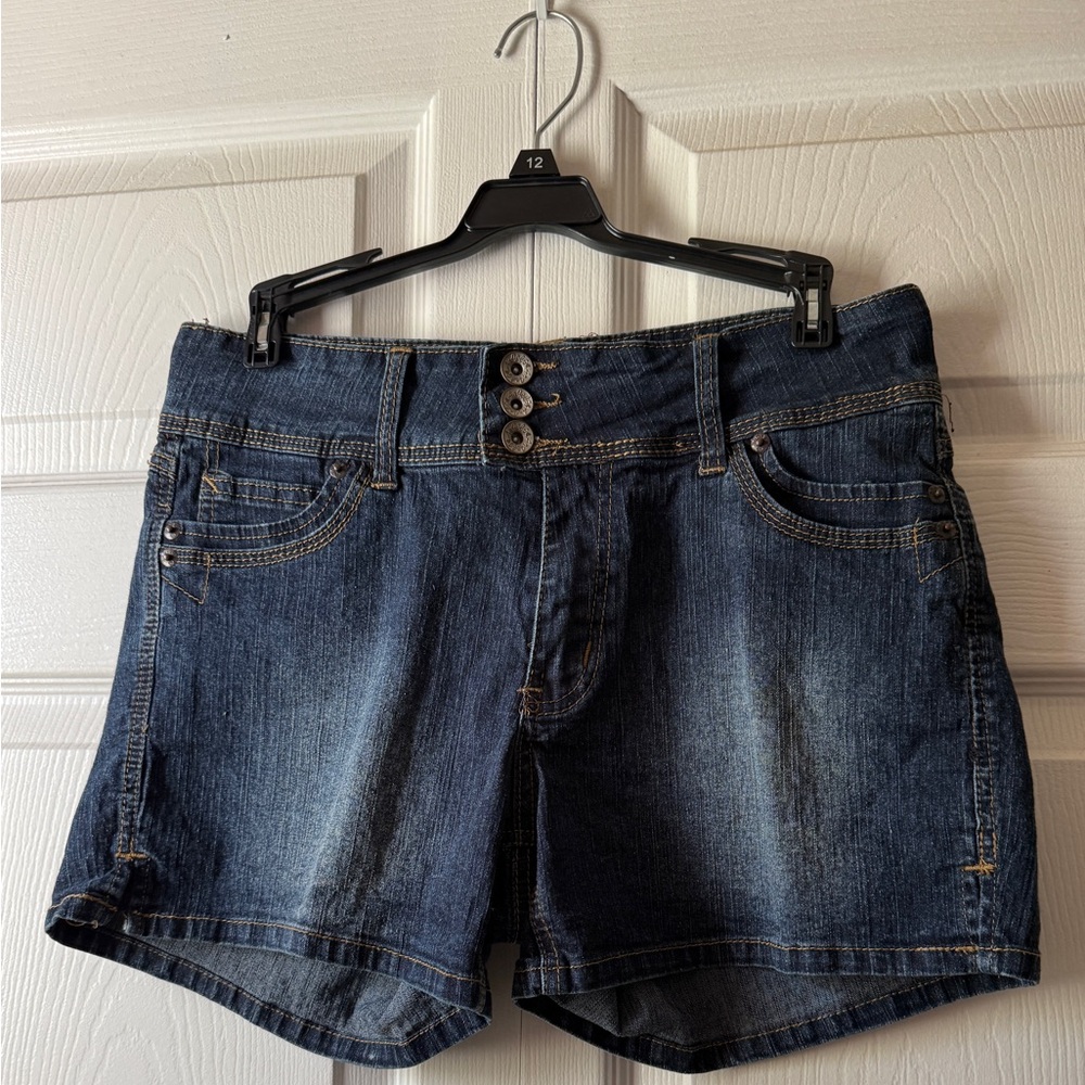 Angels Dark Blue Jean Shorts